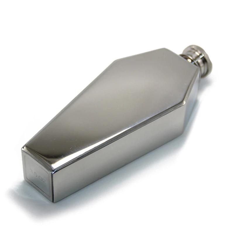 Мини фляга для бедер 100 мл Персонализированная форма гроба из Нержавеющей Стали