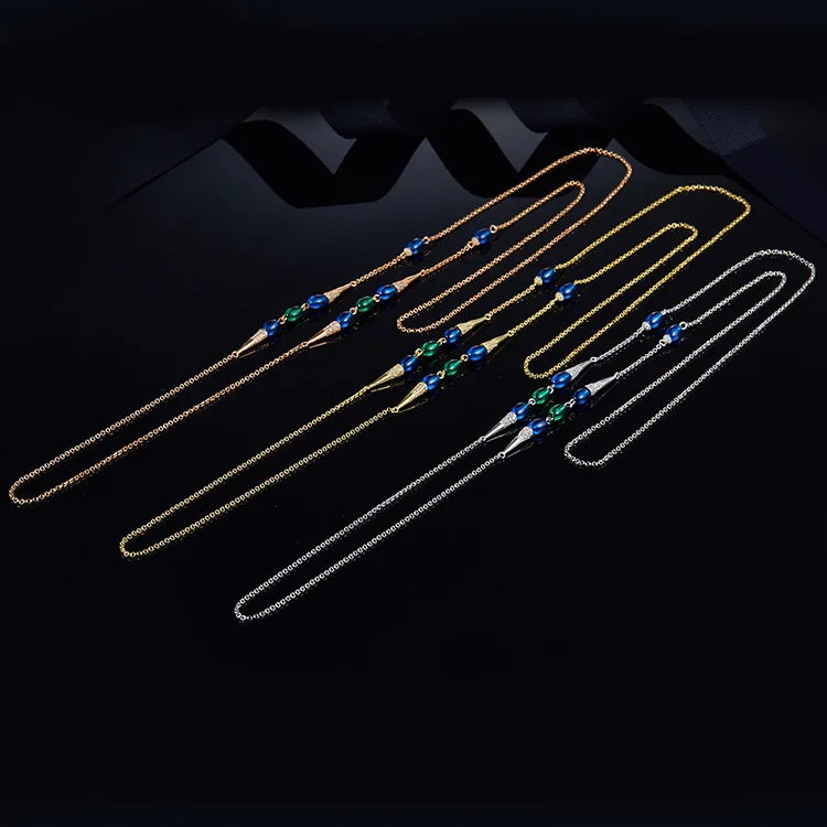 Женское ожерелье из серебра 925 пробы с фианитами высокого качества|Подвески| |