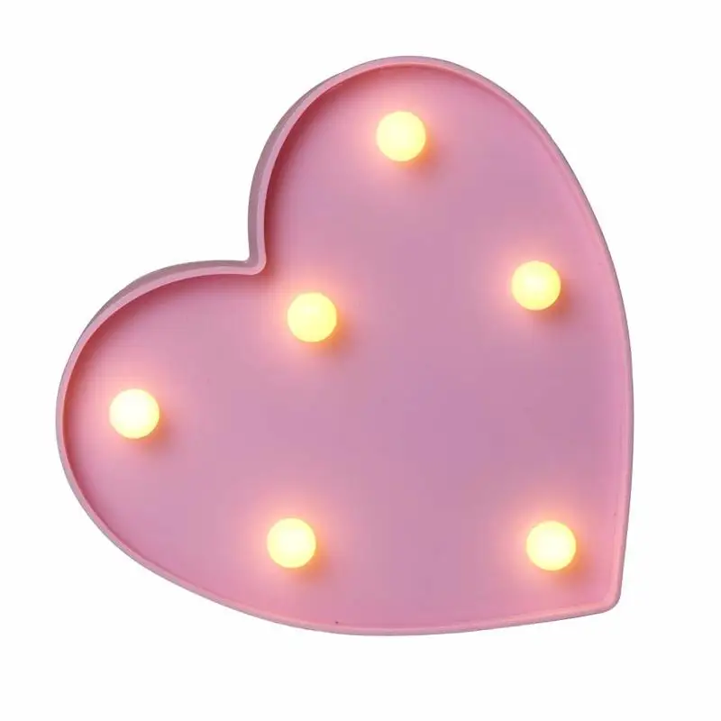 Светодиодный знак загорания света Love Heart для ночного освещения свадьбы дня