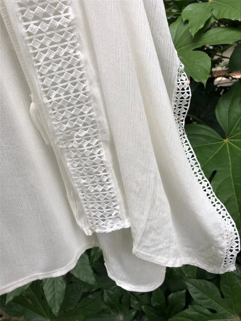 Хлопковые Туники для пляжа женская накидка на купальник Женская купальная