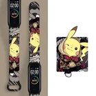 Ремешок для Xiaomi Mi Band 6 5 4, силиконовый сменный Браслет с изображением покемона Пикачу для умных часов Xiaomi