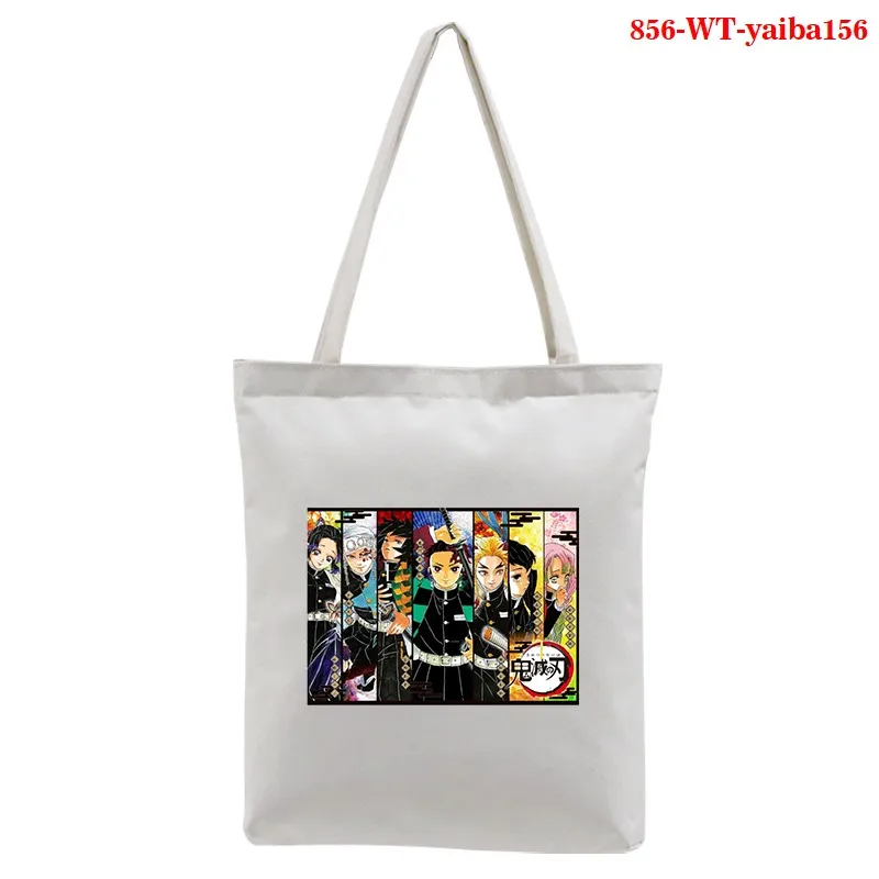 

Japan Anime Demon Slayer Bag Women Handbags Single-Shoulder Bags Cute Kimetsu No Yaiba Canvas School Handbag Shopping Bags