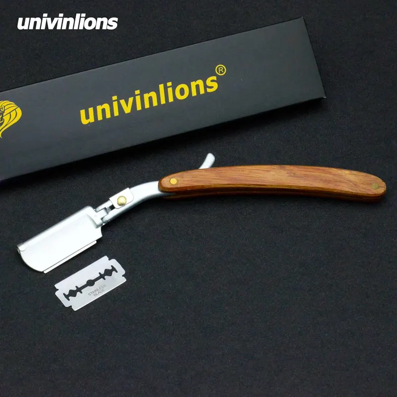 Univinlions деревянная складная бритва для бритья парикмахера мужчин женщин