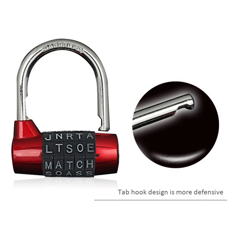 

2 Pcs 5 Letter Zinc Alloy Combination Padlock Code Password Lock Door Cabinet Drawer Bike Motorcycle Student Locker Locks, Blue