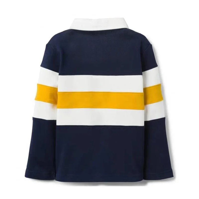 Поло в полоску с длинными рукавами для мальчиков| |