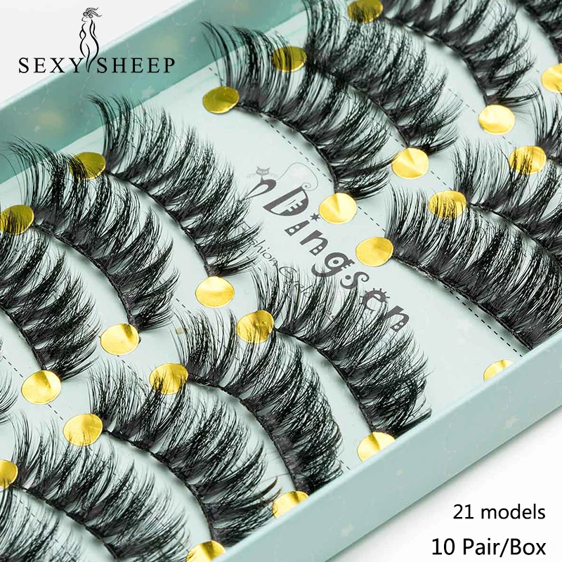 10 пар искусственные норковые накладные ресницы натуральные выпученные ручная