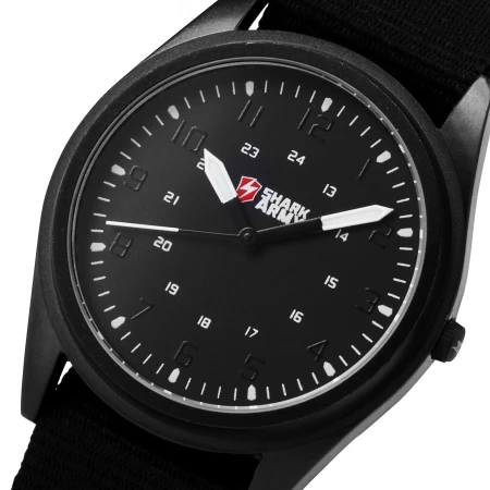 Black SAW036 Акула армейский бренд мужские спортивные военные часы ультра тонкий корпус кварцевые часы нейлоновый ремешок мужские часы relogio masculino/SAW039 - Цвет: Black SAW036