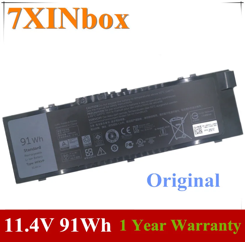 7XINbox 11,4 V 91wh MFKVP GR5D3 0RDYCT ноутбук Батарея для Dell Precision 7510 7710 MFKVP GR5D3 0RDYCT