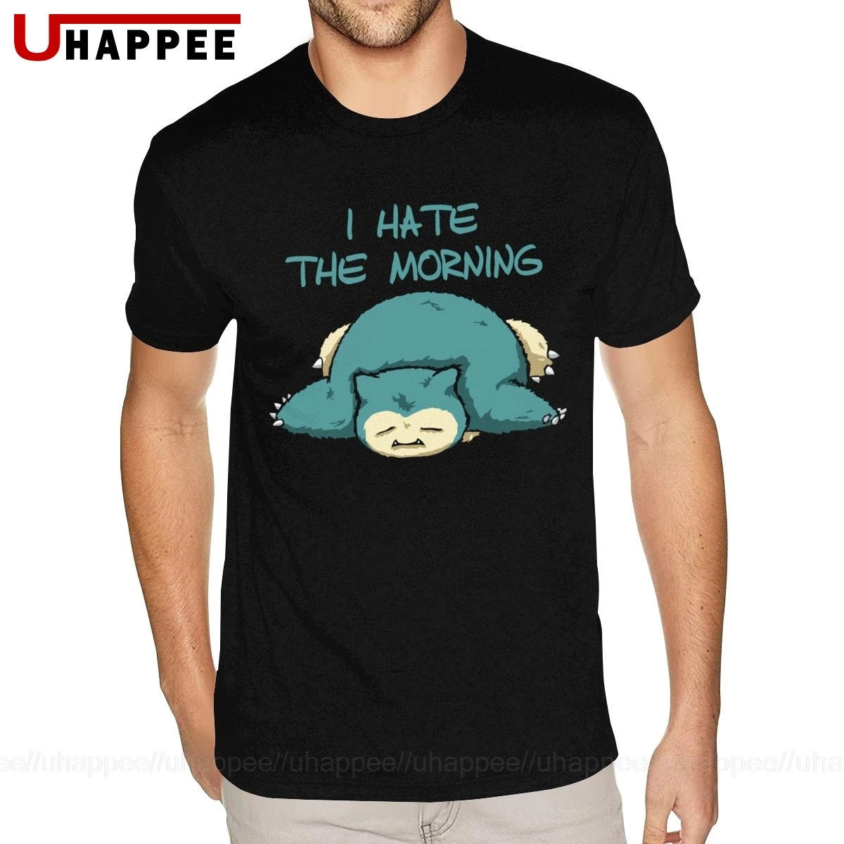 Мужская футболка с короткими рукавами из мягкого хлопка желтого цвета надписью I