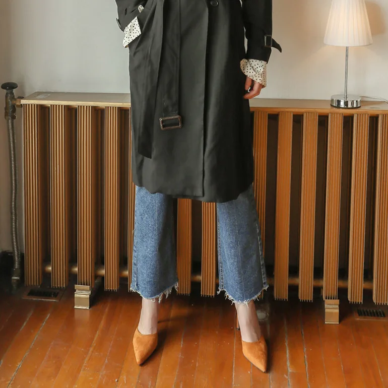 

Slippers women's summer wear fashionable sexy 6cm/8cm high heels 2020 new half slippers pointed toe shoes