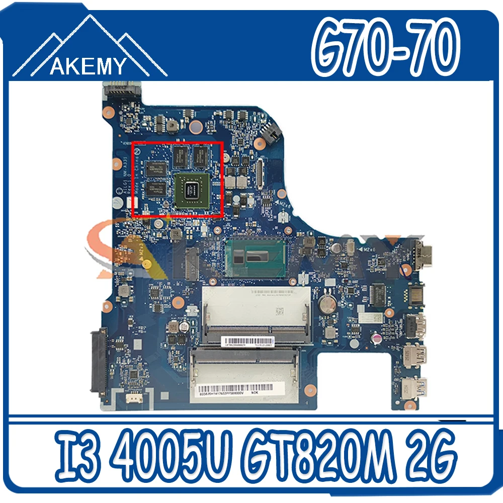 

Akemy AILG1 NM-A331 Motherboard For Lenovo G70-70 Z70-80 G70-80 Laptop Motherboard CPU I3 4005U GT820M 2G 100% Test Work