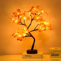 led copper wire night light tree fairy lights home decoration night lamp usb battery operated for bedroom bedside table lamp
