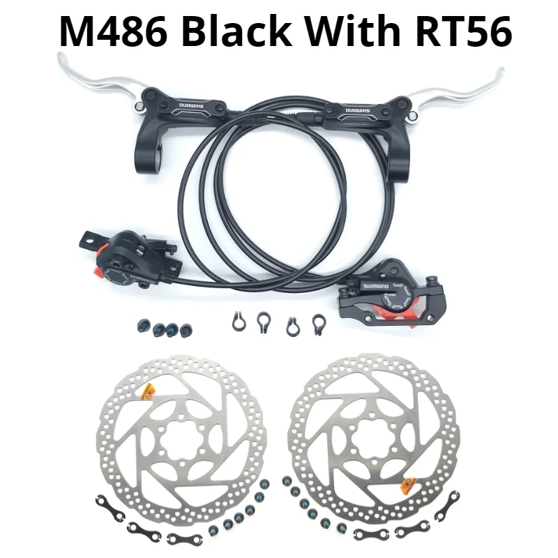 M485 With RT56 BR M445 M446 M447 M486 M505 велосипед гидравлический тормоз Велоспорт велосипед тормоза передние и задние с RT56 роторы - Цвет: M485 With RT56