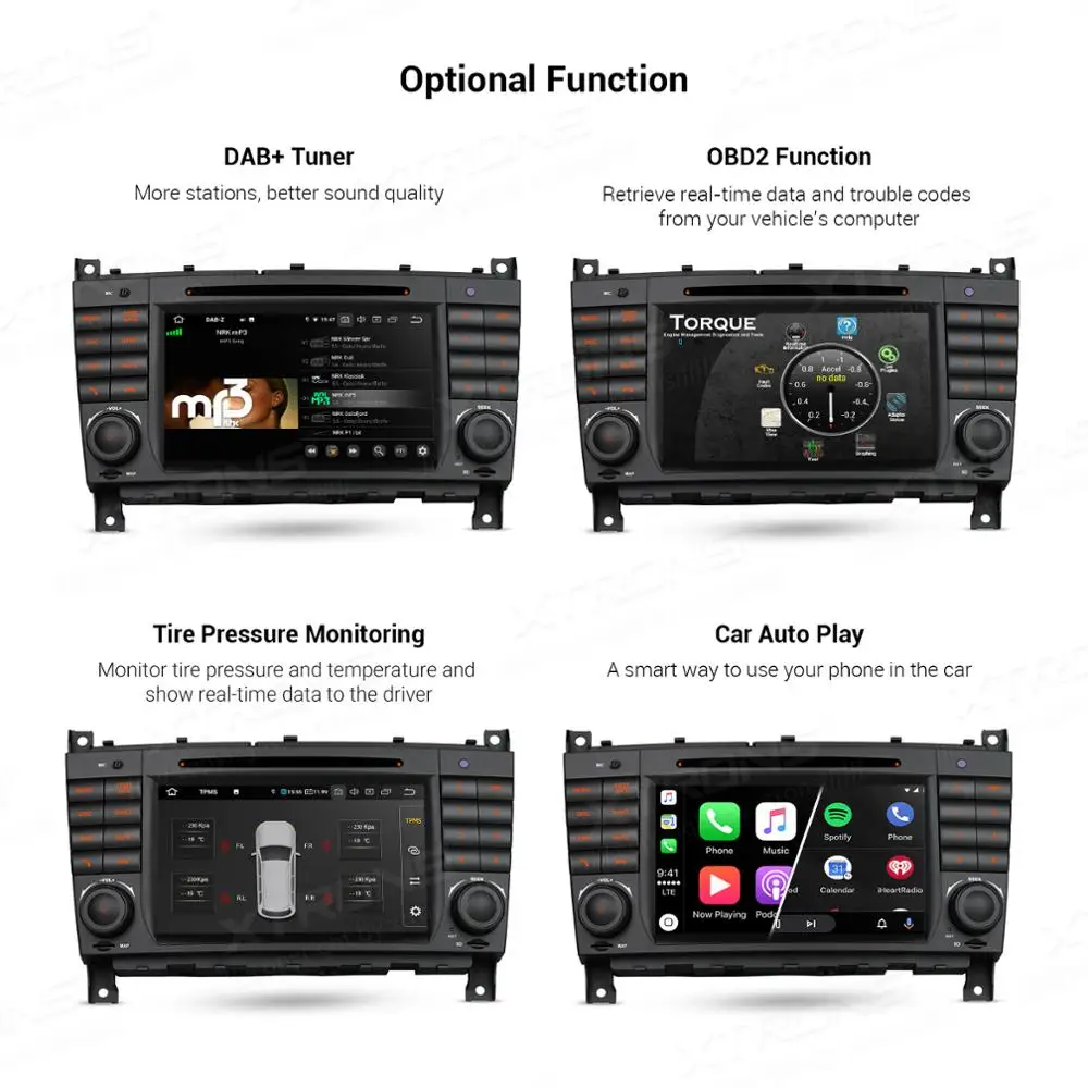 Автомобильный DVD-плеер мультимедийная система на Android 10 с 7 &quotэкраном GPS для Mercedes