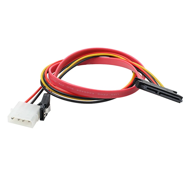 Комбинированный кабель SATA Data Powr 22P 15 7pin к 3 & Molex 4pin IDE SSD Кабель адаптер III w/ 4 pin