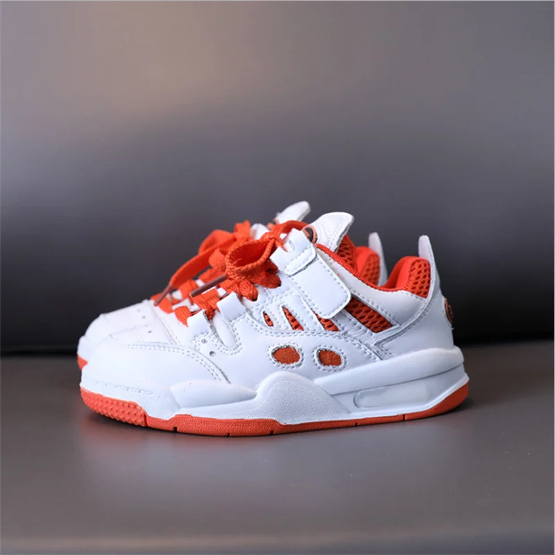 

2021 Autumn Children's Flat Shoes Leather Breathable White Casual Kids Sneakers Outdoor Tennis Non-slip Fashion Boys Girls Shoes