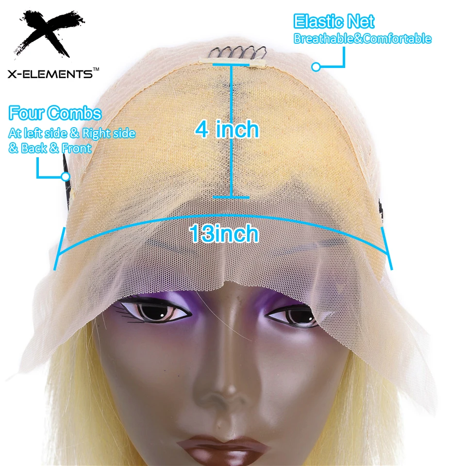 13*4 Lace Front Human Hair Wigs Honey Blonde 613 Short Bob Wig Brazilian Straight Lace Front Wig Human Hair Wigs For Women