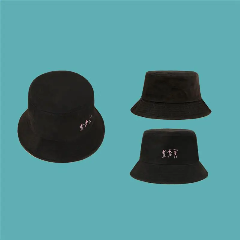 

2021 cotton Skull Bucket Hat Fisherman Hat Outdoor Travel Sun Cap Hats for Men and Women 31