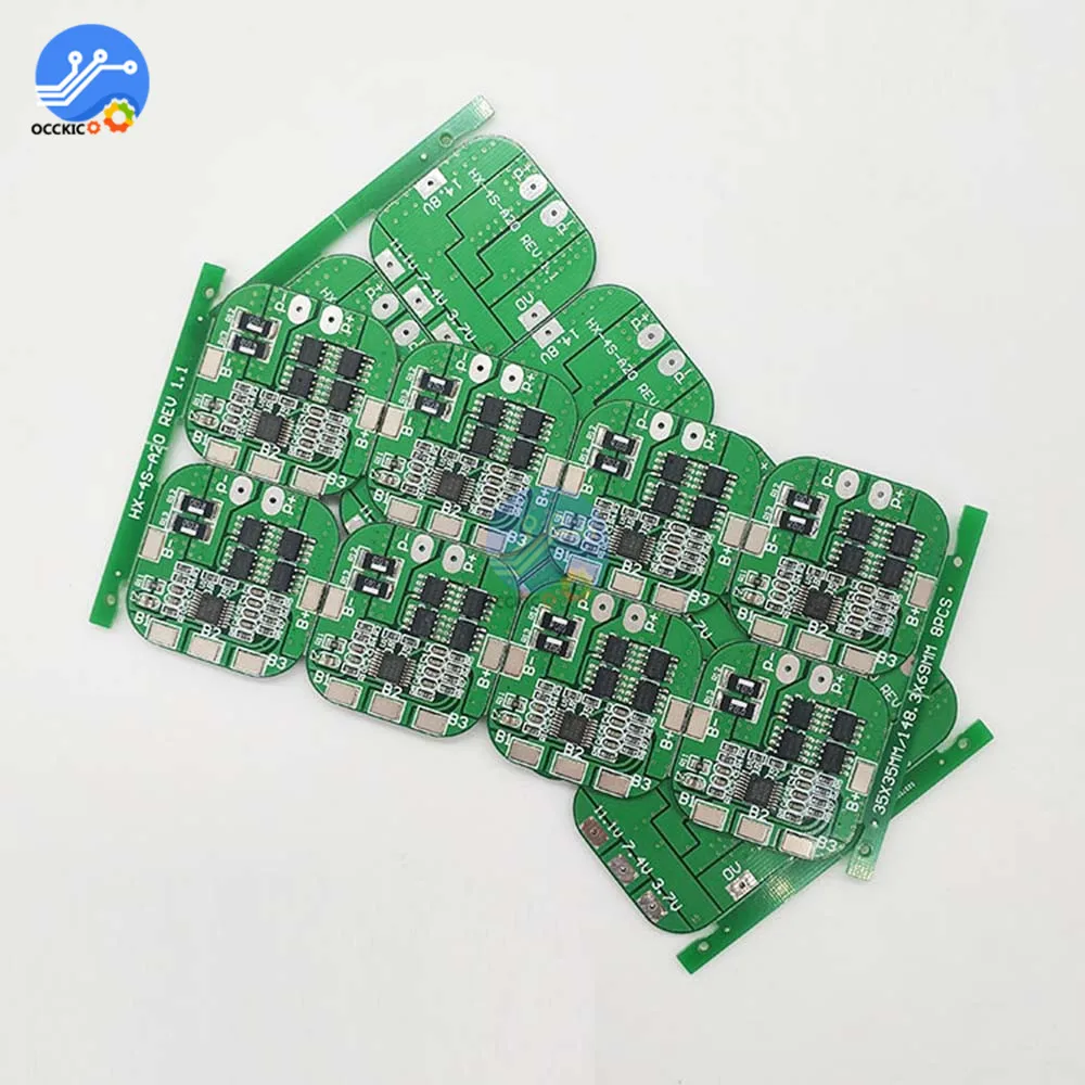 5 шт./лот BMS 4S 14 8 в/16 в 20A 18650 Защитная плата для зарядки литий ионных аккумуляторов
