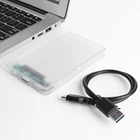 Чехол для жесткого диска прозрачный, 2,5 дюйма, SATA III на USB 3,0