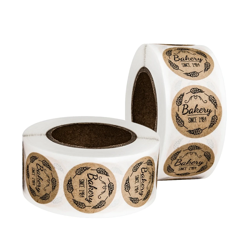 500 шт/рулон крафт хлебобулочная Пшеница с 1984 года наклейки ручной работы бирки