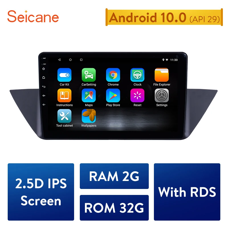 

Автомобильный мультимедийный проигрыватель Seicane Android 10,0 для 2009 2010-2013 BMW X1 E84 HD 1024*600 с GPS-навигацией и поддержкой видеорегистратора HD 1080P