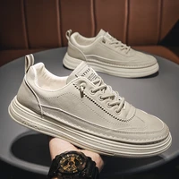 spring mens shoes trend all match sports and leisure white driving flat bottom shoes to work lazy white tide shoes lace up