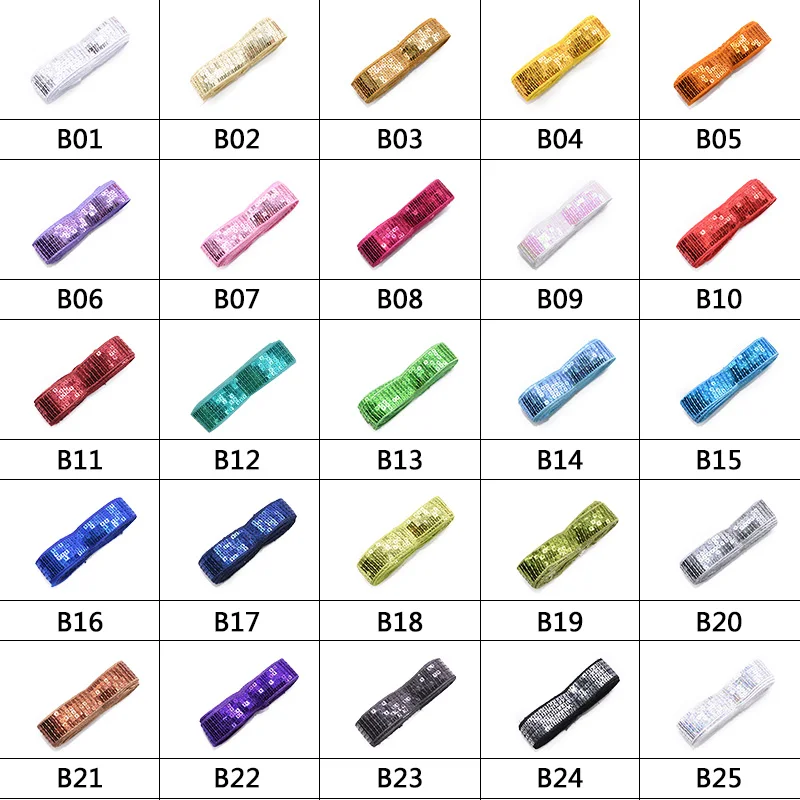 

5 Yard Sequin Ribbon Glitter Paillette Braid Ribbon Clothing Appliques Sequins Trim Ribbon Bling Garment Lace DIY Accessories