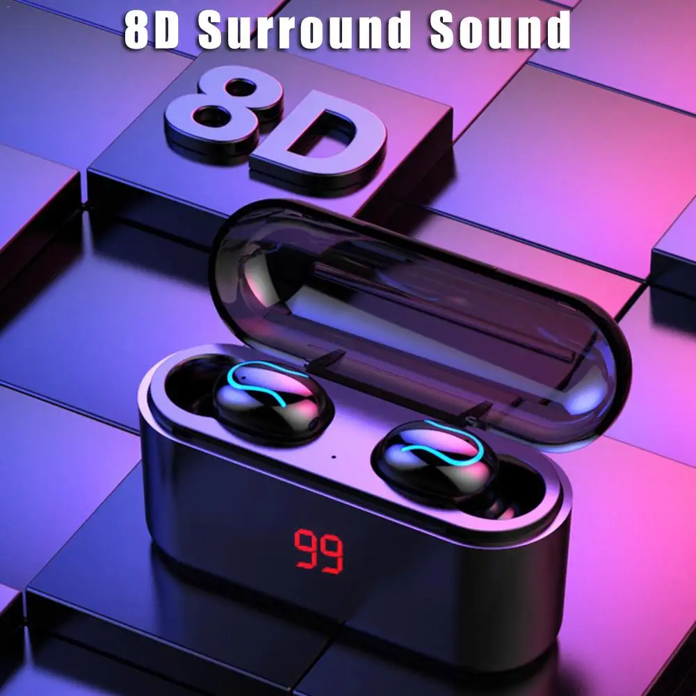 True Bluetooth 5 0 наушники HBQ наушники-вкладыши TWS с Беспроводной Headphons спортивные Handsfree 8D