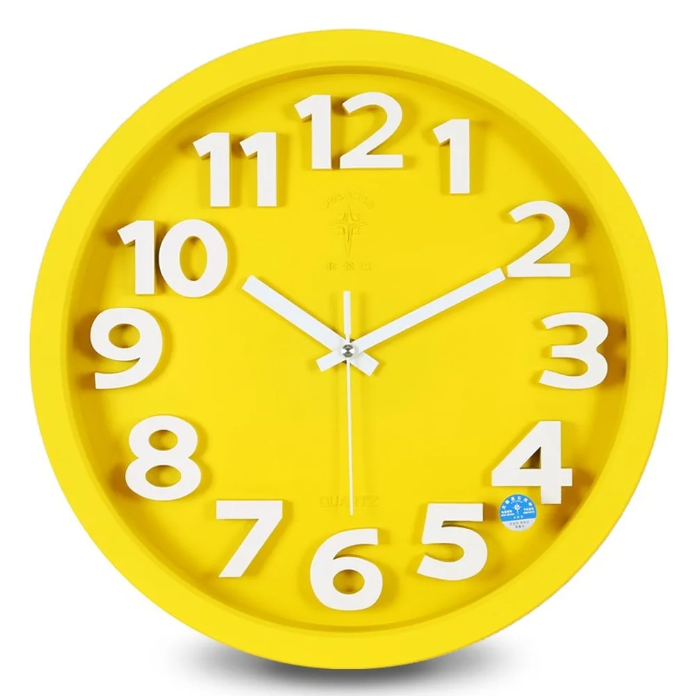 Современные беззвучные Подвесные часы для гостиной спальни Детские Кварцевые