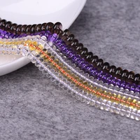 amethyst white crystal smoky quartz topaz 3x6mm natural gemstone beads roundel for jewelry making necklace 15inch icnway