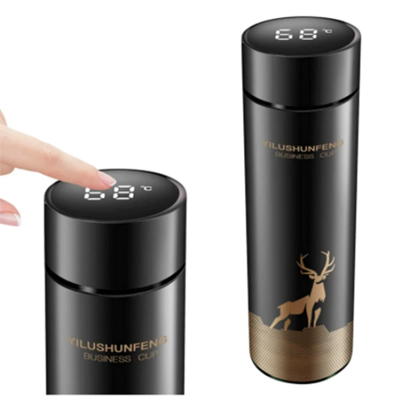 Интеллектуальный термос из нержавеющей стали 500 мл чашка с дисплеем температуры