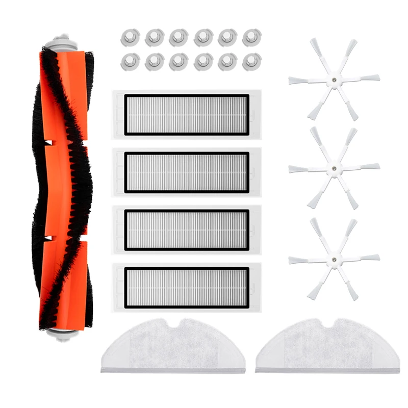 

Щетка для пылесоса Xiaomi Roborock S50/S51/S55, основная с 6 боковыми насадками, фильтр НЕРА, Чистящая салфетка