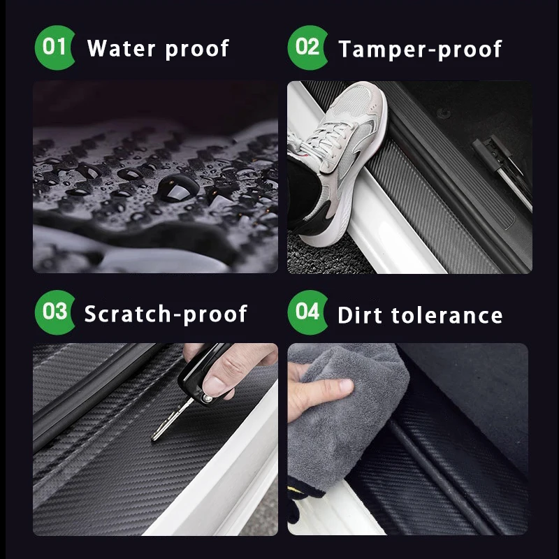 Устойчивая к царапинам Автомобильная дверь порог наклейка для порога Защитная