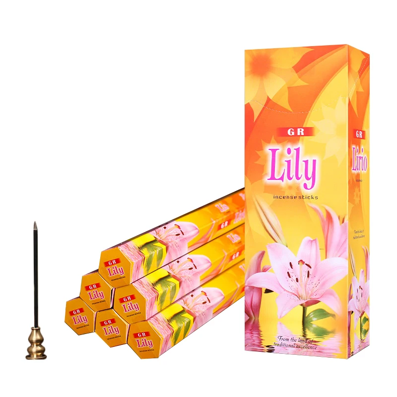 Индийские ароматические палочки ручной работы ароматизатор лилии для дома 20
