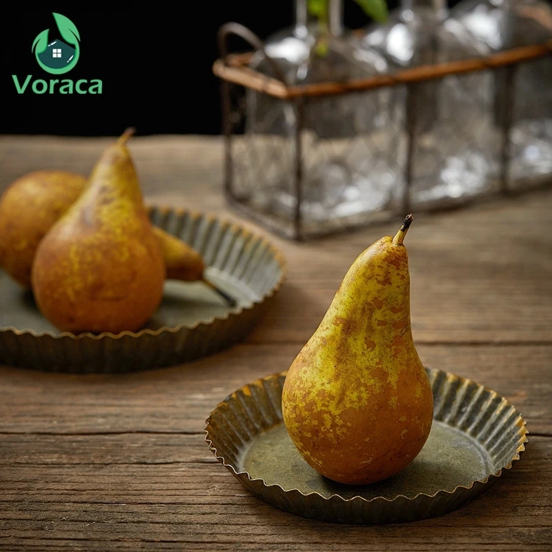 Круглая железная ретро пластина с цветочным кружевом винтажная антикварная