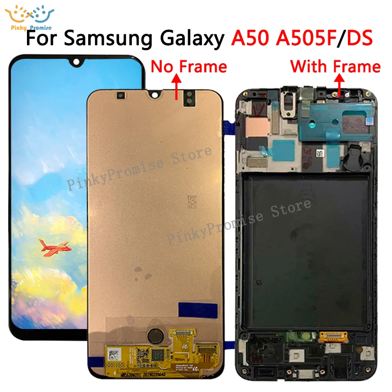 Для samsung galaxy A50 A505F/DS A505F A505FD A505A дисплей сенсорный экран дигитайзер в сборе для samsung A50 lcd