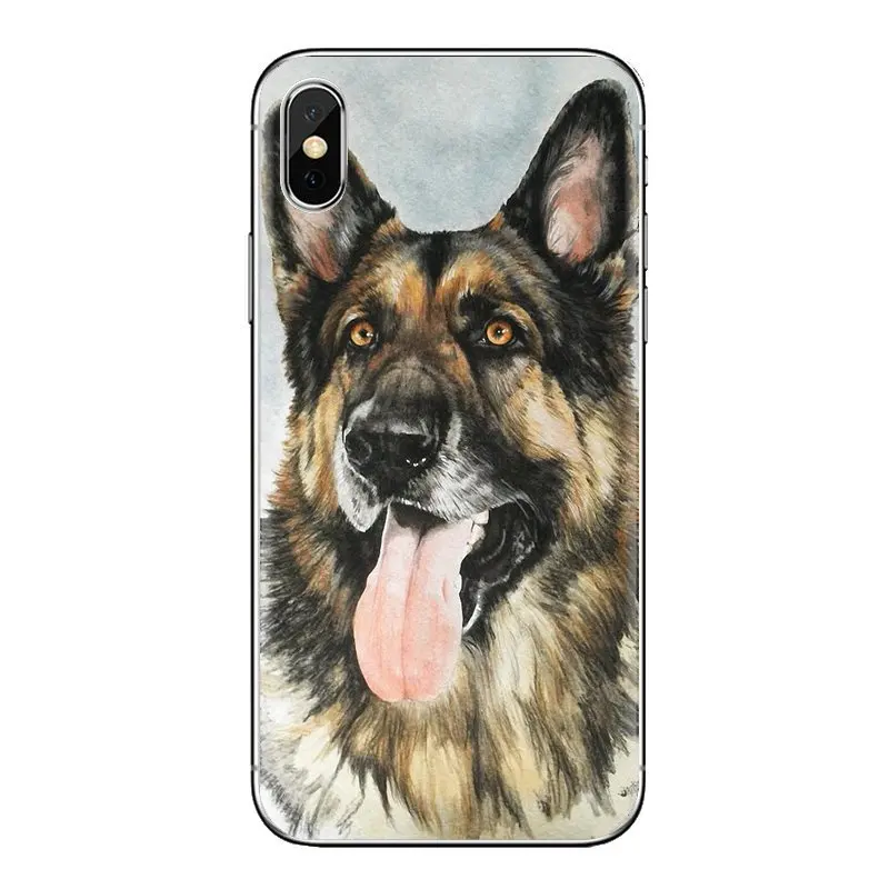 Прозрачный мягкий чехол для iPod Touch Apple iPhone 4 4s 5 5S SE 5C 6 6S 7 8 X XR XS Plus MAX немецкая овчарка