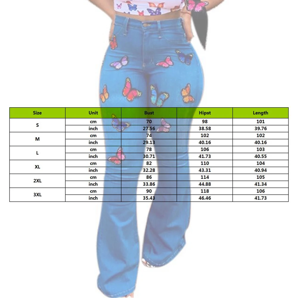 Для женщин Высокая Талия Женский джинсовые расклешенные джинсы брюки с широкими