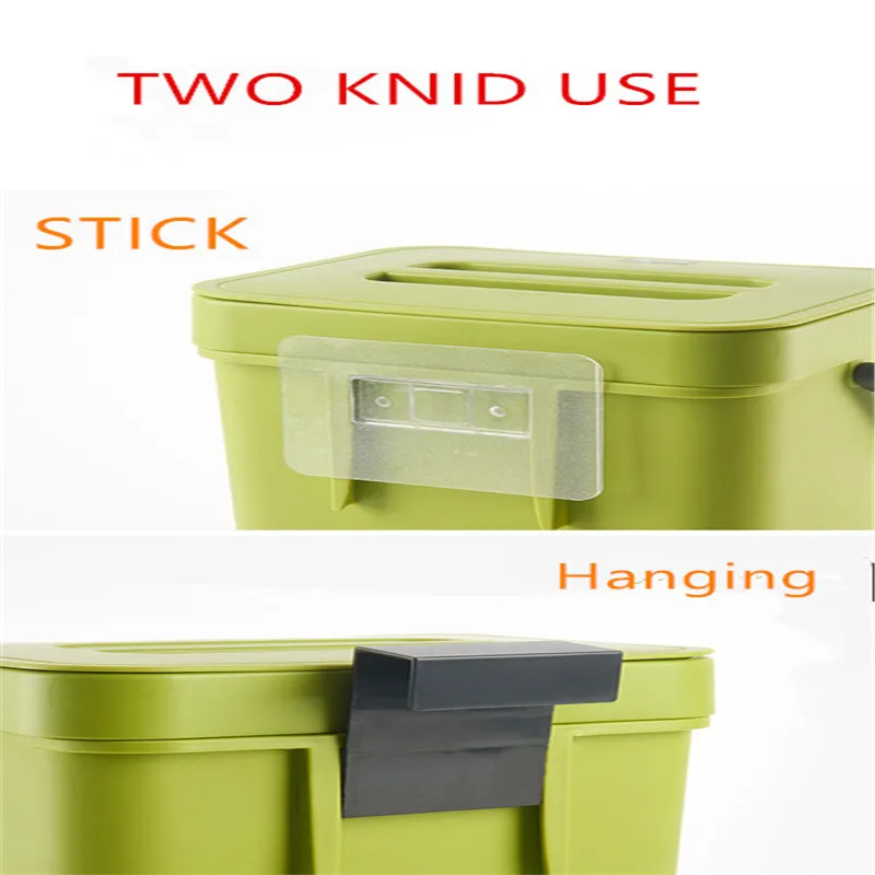 Подвесное кухонное ведро с открытым крышкой подвесное переносное прямоугольное