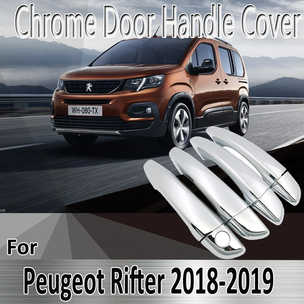 Наклейки для Peugeot Rifter Partner 2018 2019 2020 Стайлинг украшение хромированная крышка ручки
