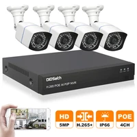 didseth h 265 4ch 5mp poe security camera system kit 4pcs ai ip camera outdoor waterproof cctv video surveillance nvr set