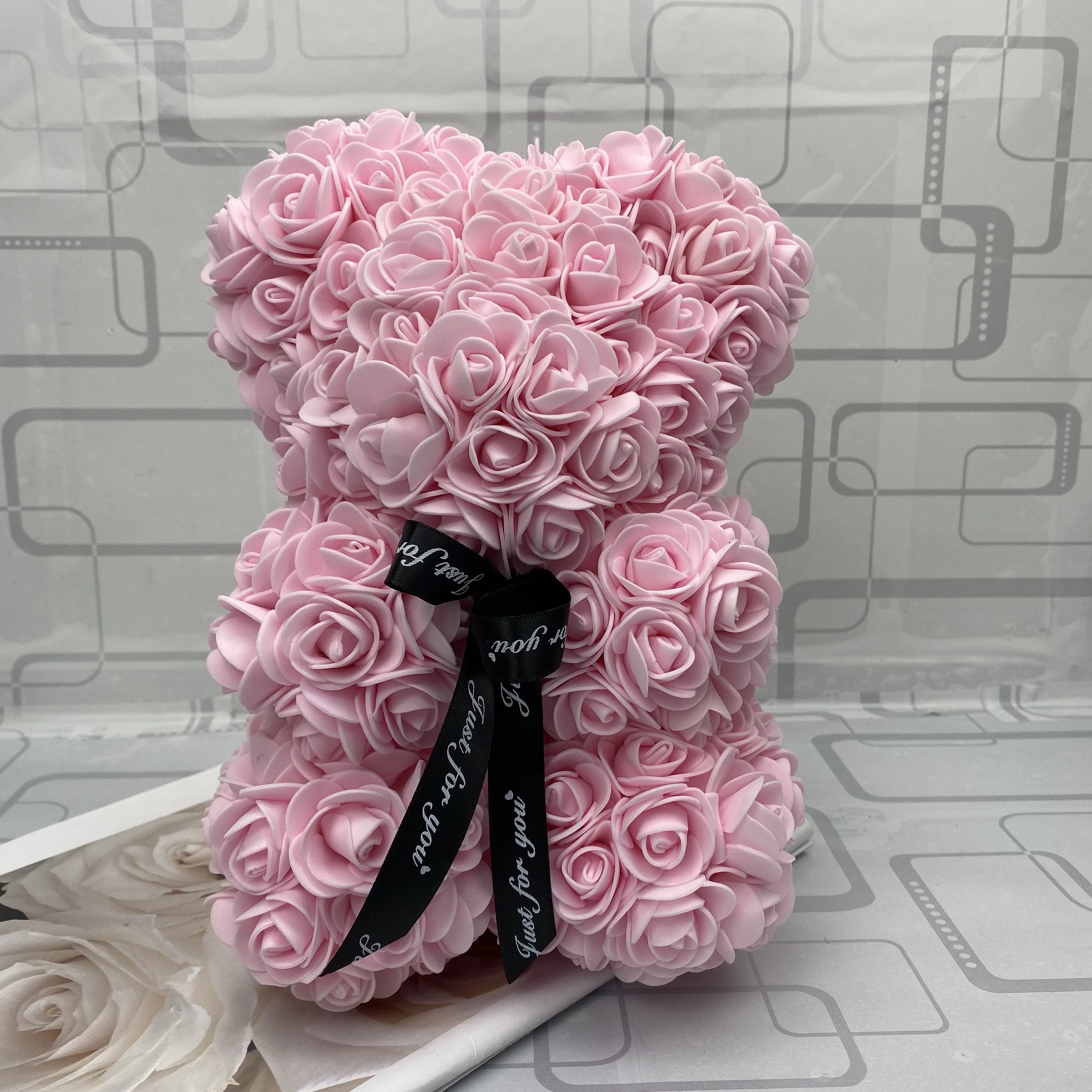 

Red Rose Bear Flower Teddy 9 Inch Gifts For Wedding Birthday Valentine Artificial Flowers Teddy Bear Flower Rose Bear Flowers