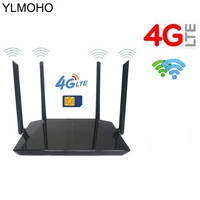 ylmoho 3g 4g wifi routers lan port cpe with sim card antennas 300mbps unlock portable fdd wireless modem hotspot mobile repeater
