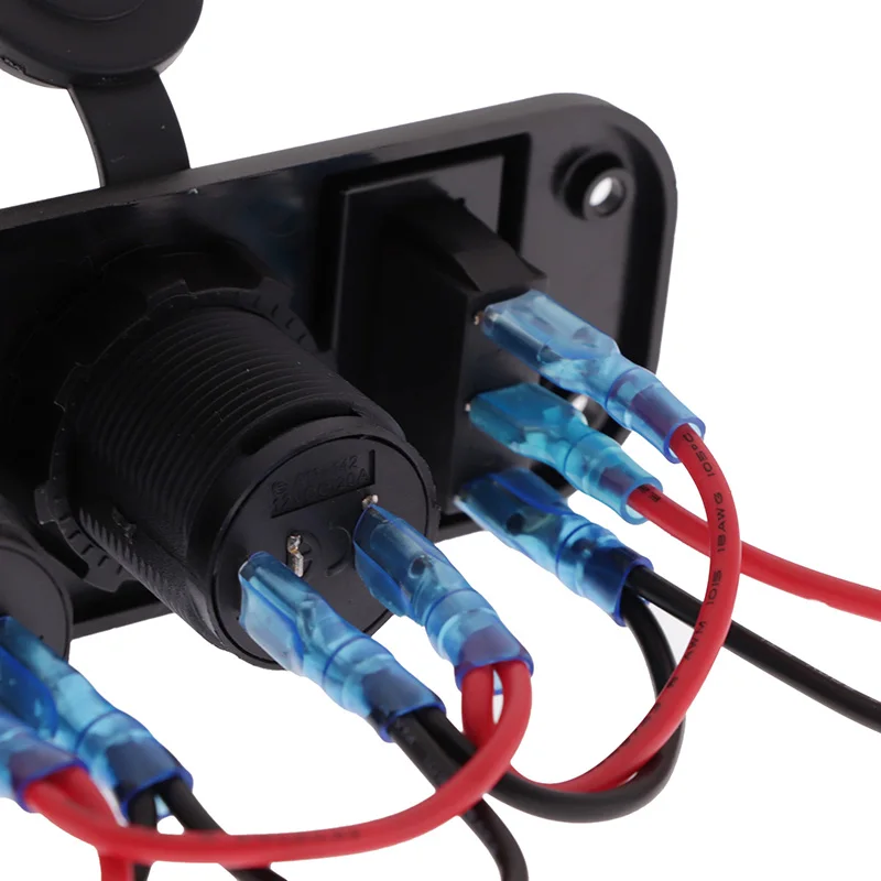 Судовой тумблер с 3 отверстиями и цифровым вольтметром два USB-порта для зарядки