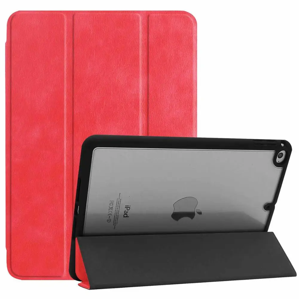 Для iPad Mini 5 Чехол карандаш держатель Фолио трехслойный кожаный мягкий ТПУ задняя крышка Авто Режим сна/Пробуждение чехол для iPad Mini5 Mini 4 - Цвет: 15
