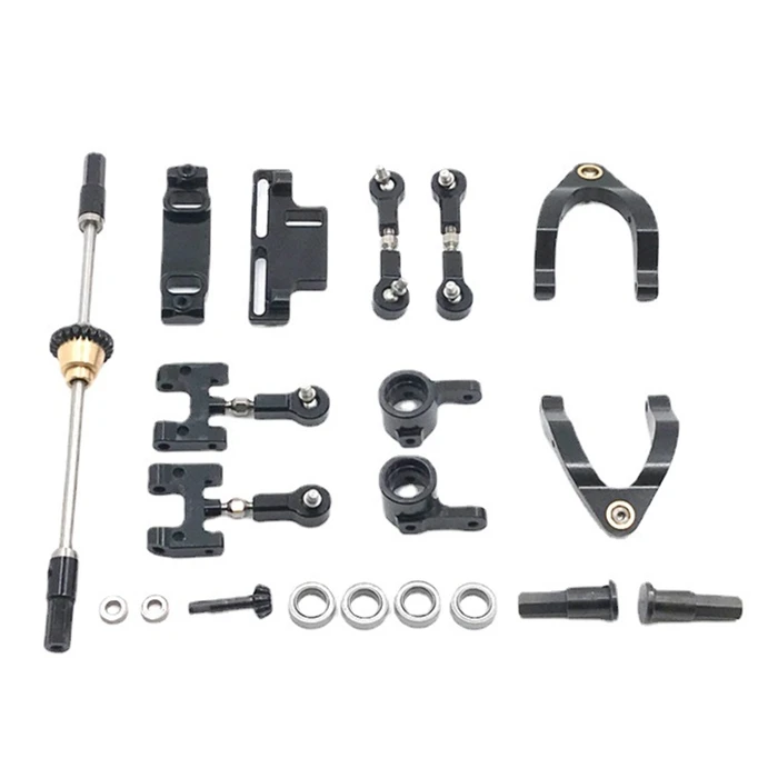 

For WPL D12 1/10 RC Car Metal Upper Lower Swing Arm Steering Cup with Differential Axle Upgrade Parts Accessories
