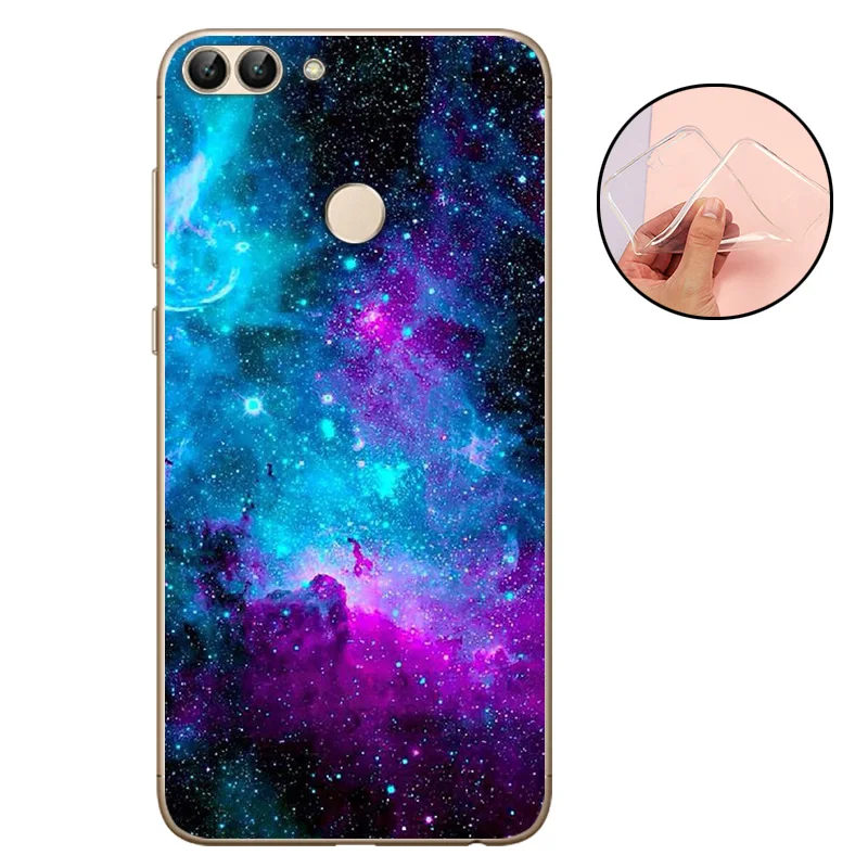 D217 Чехол для huawei P Smart, силиконовый чехол, Enjoy 7 s, задняя крышка для телефона, мягкий ТПУ, 5,65 дюймов, для huawei P Smart FIG-LX1, Роскошные Защитные чехлы - Цвет: D217