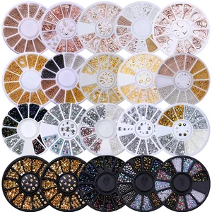 Стразы для ногтей разных цветов, хамелеон, блестящие маленькие нестандартные бусины для дизайна ногтей, 3D украшения, камень в колесе, самодельные Типсы