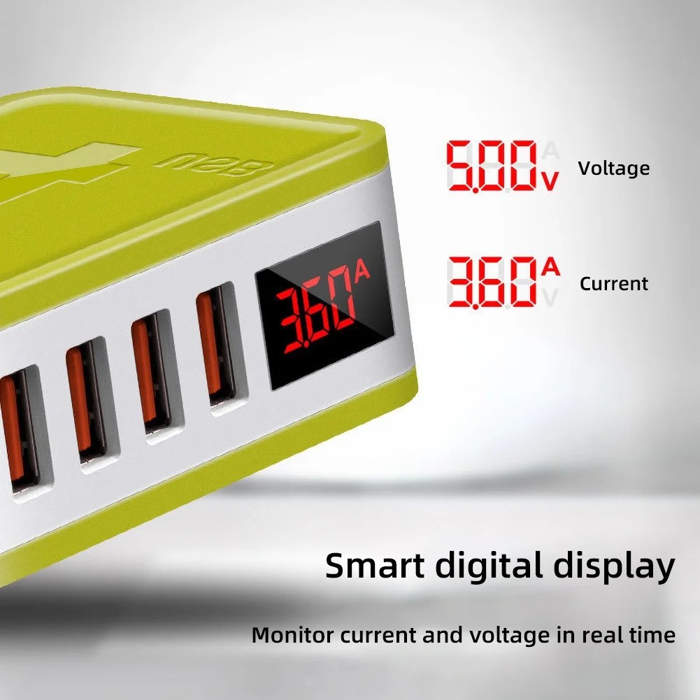 Зарядное устройство с цифровым дисплеем и портом USB 2/4 48 Вт QC4.0 3 0|Зарядные